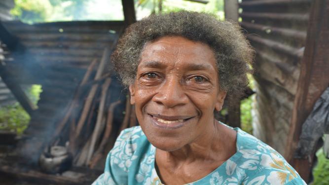 Elderly woman smiling